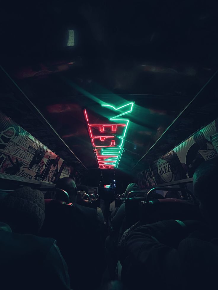 Vibrant matatu interior for Thiba Falls ride
